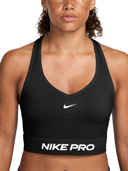 Nike Women's Pro Seamless Dri Fit Tank Top, Black/White, Black/White