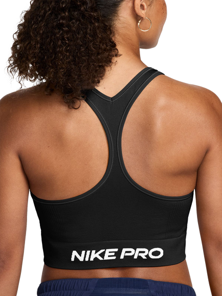Nike Women's Pro Seamless Dri Fit Tank Top, Black/White - view 2, Black/White