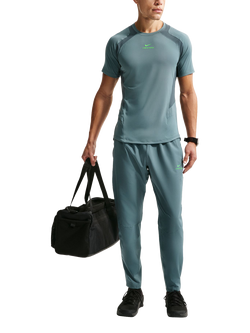 Nike Men's Pro Training Dri Fit Trousers, Slate/Green Strike, Slate/Green Strike