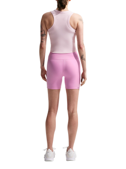 Nike Women's One High Waisted 5" Biker Shorts, Pink - view 2, Pink Rise/White