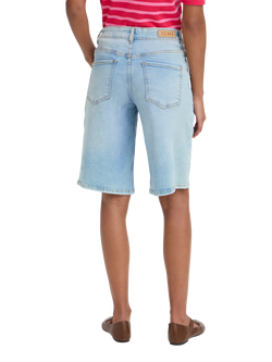 ICHI Ihtwiggy Mid Rise Knee Denim Shorts, Light Blue - view 2, Light Blue