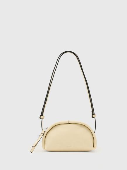 AllSaints Rosalie Arc Leather Crossbody Bag, Bone White, Bone White