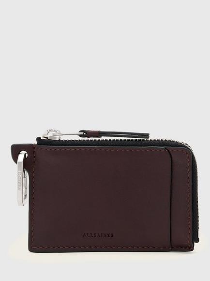 AllSaints Remy Slim Leather Purse, Burgundy Red, Burgundy Red