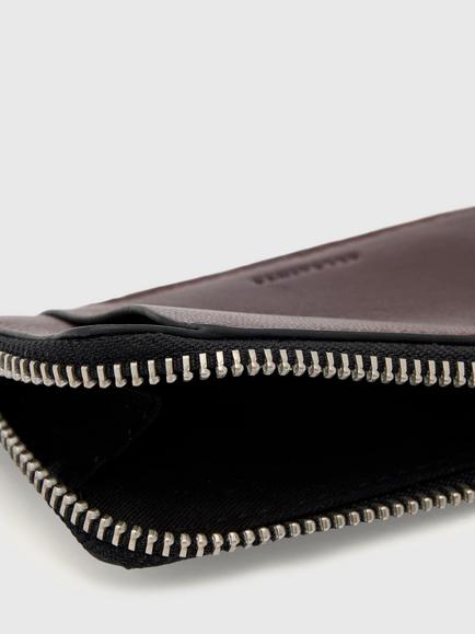 AllSaints Remy Slim Leather Purse, Burgundy Red - view 2, Burgundy Red