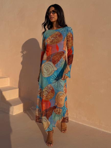 Never Fully Dressed Aria Mesh Dress, Multi - view 2, Multi