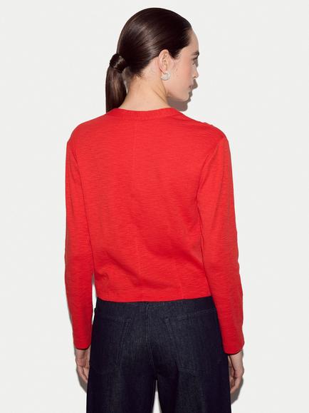 Jigsaw Luxe V Cardigan - view 2, Red