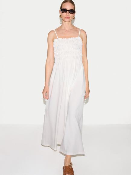 Jigsaw Cotton Pique Sundress, White