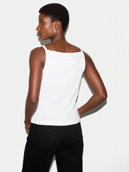 Jigsaw Luxe Button Cami - view 2, White