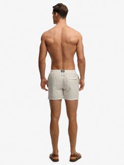 Superdry Premium Printed 15in Swim Shorts, White/Blue - view 2, White/Blue