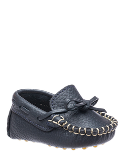Elephantito Baby Driver Loafers, Navy - view 2, Navy