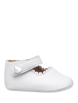 Elephantito Baby Mary Jane Shoes, White, White