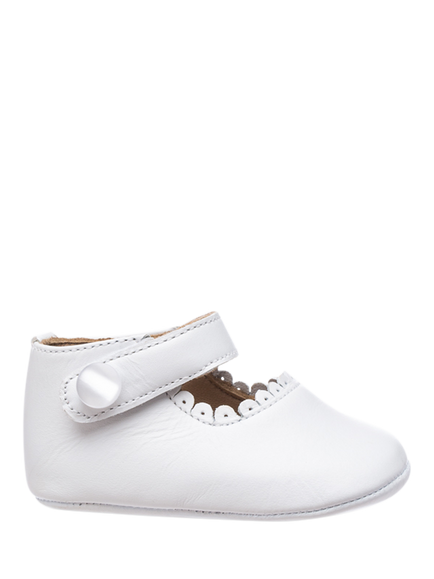 Elephantito Baby Mary Jane Shoes, White, White