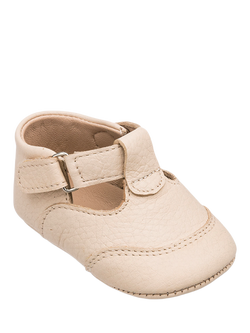 Elephantito Baby T-Strap Shoes, Cream, Cream