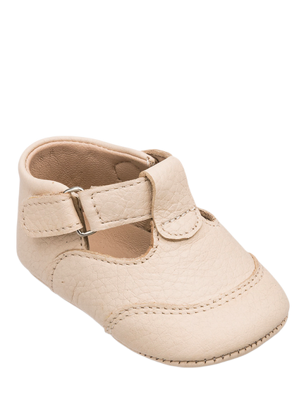 Elephantito Baby T-Strap Shoes, Cream, Cream