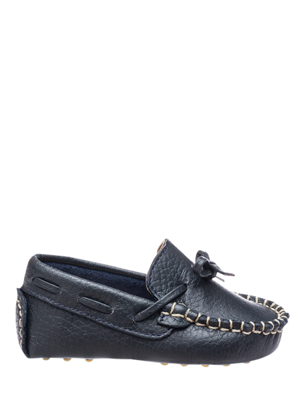 Elephantito Baby Toddler Leather Driver Loafers, Navy, Navy