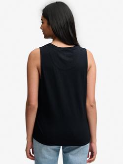 Superdry Relaxed Fit Vest Top, Eclipse Navy - view 2, Eclipse Navy