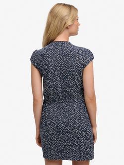 Superdry Athletic Essentials Wrap Dress, Navy Ditsy - view 2, Navy Ditsy