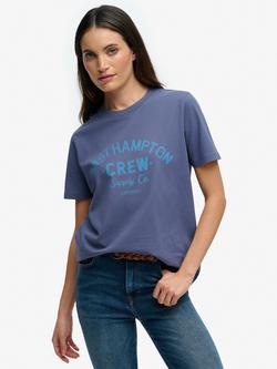 Superdry Beach Club Relaxed T-Shirt, Mariner Navy, Mariner Navy