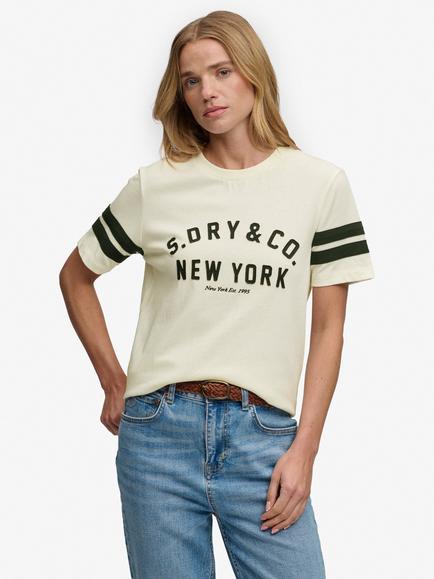 Superdry Country Club Applique T-Shirt, Cream, Cream