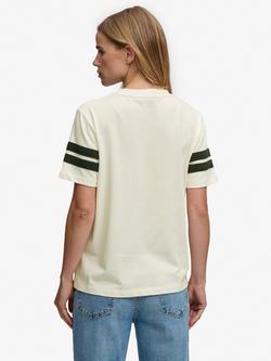 Superdry Country Club Applique T-Shirt, Cream - view 2, Cream