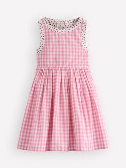 Mini Boden Kids' Harlow Sleeveless Gingham Dress, Sunray, Sunray