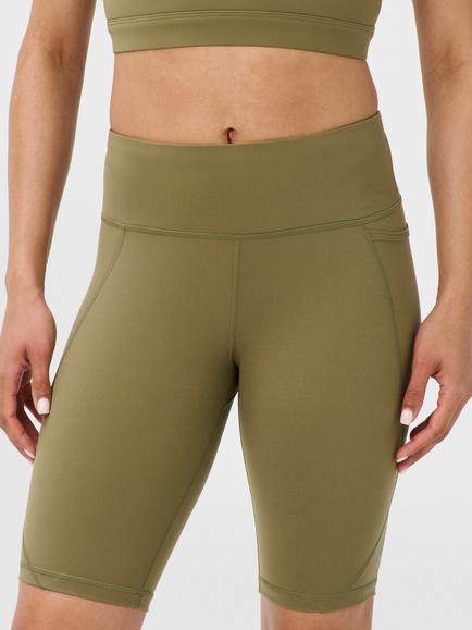 Sweaty Betty Power 9" Cycling Shorts, Khaki Brown - view 2, Khaki Brown