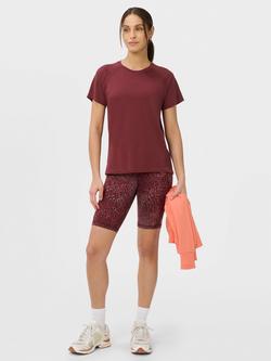 Sweaty Betty Athlete Featherweight Seamless T-Shirt, Merlot Red - view 2, Merlot Red