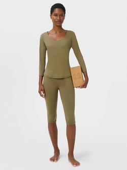 Sweaty Betty Ultimate Studio Yoga 3/4 Sleeve T-Shirt, Khaki Brown - view 2, Khaki Brown