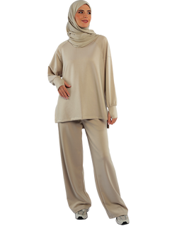 Bokitta Soft-Touch Modal Lounge Set, Oyster