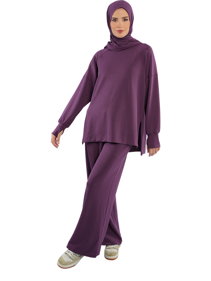 Bokitta Soft-Touch Modal Lounge Set, Purple
