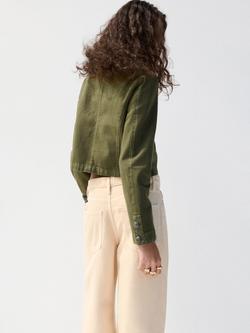 Mango Cazadora Utility Cotton Jacket, Khaki - view 2, Khaki