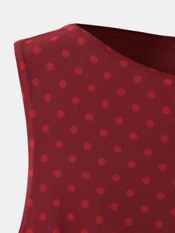 Mango Ruched Sleeveless Mini Dress, Red - view 2, Red