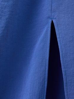 Mango Tailored Halterneck Ruched Midi Dress - view 2, Blue