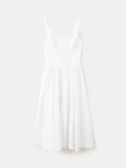 Mango Corset Bodice Mini Dress, White, White