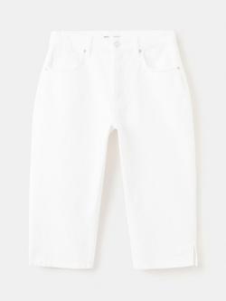 Mango Capri Jeans, White, White