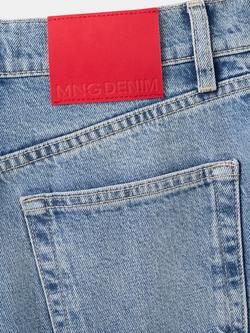 Mango High Waisted Denim Mom Fit Jeans, Blue - view 2, Blue
