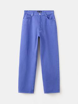 Mango High Waisted Straight Leg Jeans, Blue, Blue