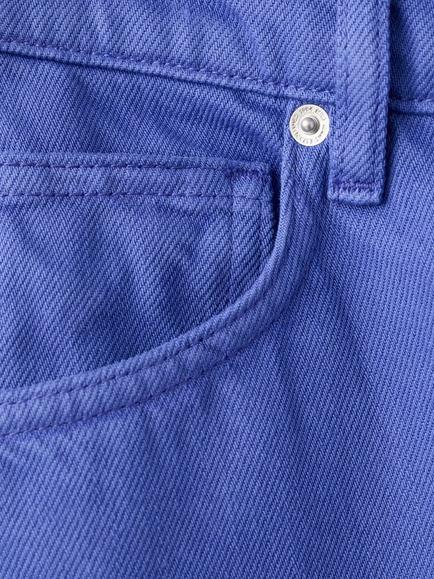 Mango High Waisted Straight Leg Jeans, Blue - view 2, Blue