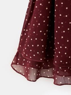 Mango Polka Dot Blouse - view 2, Garnet