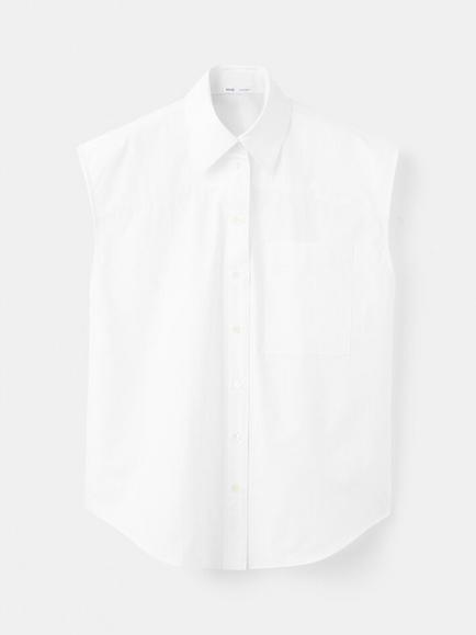 Mango Sleeveless Shirt, Off White, Off White