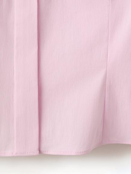 Mango Fitted Cropped Short Sleeve Shirt, Light Pink - view 2, Light Pink