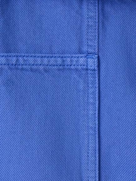 Mango Belted Mid Rise Denim Mini Skirt, Blue - view 2, Blue