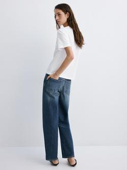 Mango Slogan T-Shirt, White - view 2, White