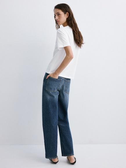 Mango Slogan T-Shirt, White - view 2, White