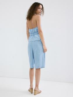 Mango Halterneck Top, Light Blue - view 2, Light Blue