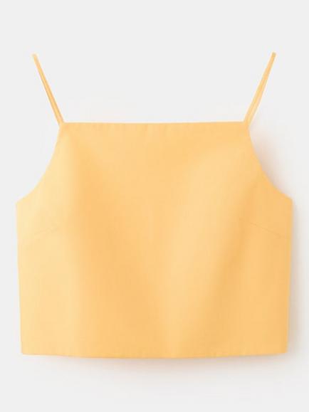 Mango Square Neck Top, Yellow, Yellow