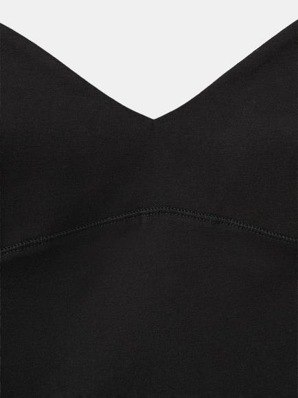 Mango Sleeveless V-Neck Cami Top, Black - view 2, Black