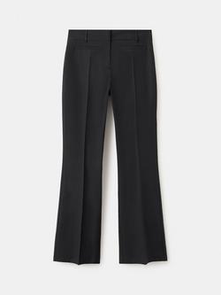 Mango Mid Rise Flare Trousers, Black, Black
