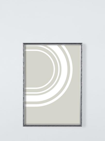 John Lewis Aluminium Poster Frame, Brushed Silver, Brushed Silver