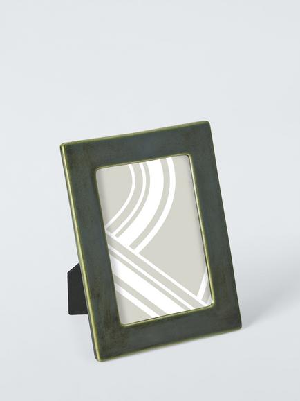 John Lewis Glazed Ceramic Photo Frame, Loch Blue, Loch Blue